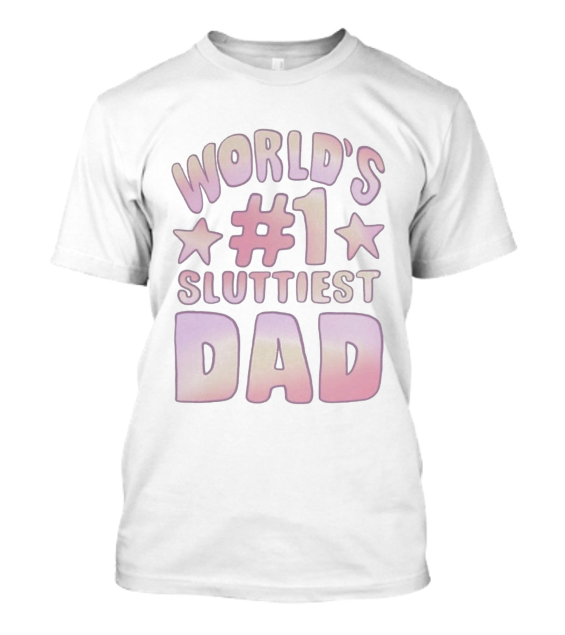 World's #1 Sluttiest Dad Stars Pastel Aesthetic T-Shirt