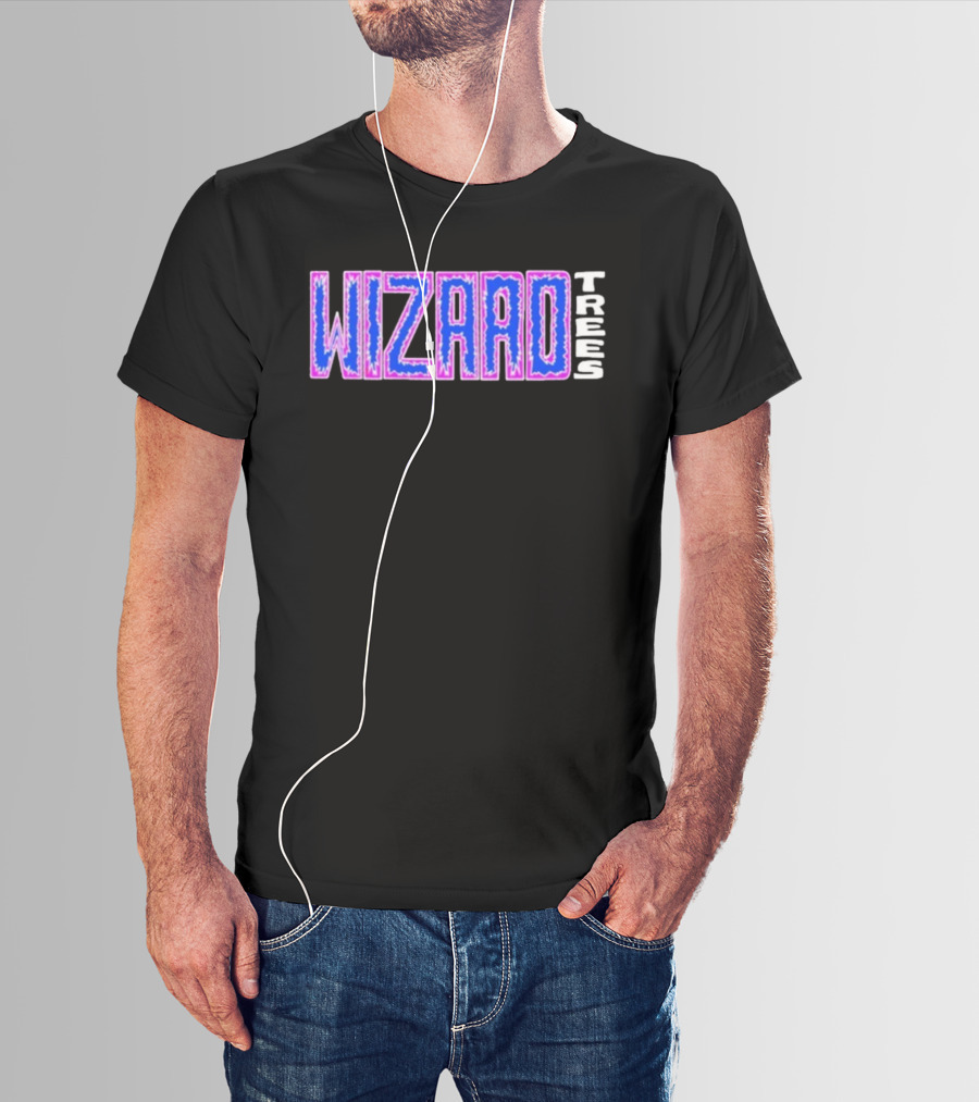 WIZARD TREES Static Electric Vibrant Pattern T-Shirt