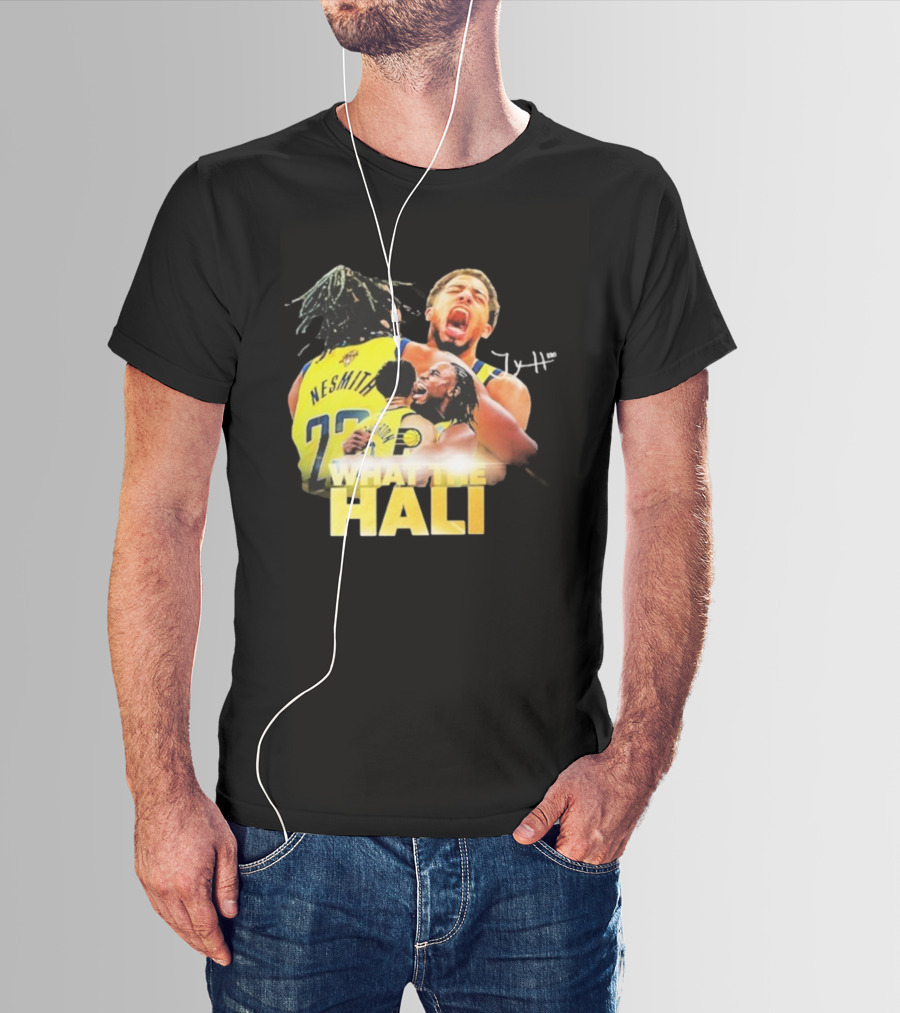 Tyrese Haliburton Hug Aaron Nesmith What The Hali Indiana Pacers 2025 T-Shirt