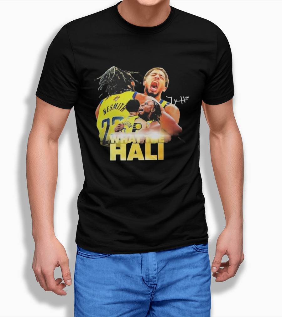 Tyrese Haliburton Hug Aaron Nesmith What The Hali Indiana Pacers 2025 T-Shirt