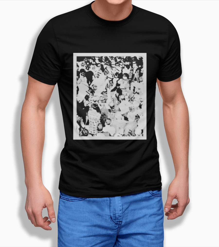 The Salt Shed Crowd Concert Gathering Black And White Photography T-Shirt