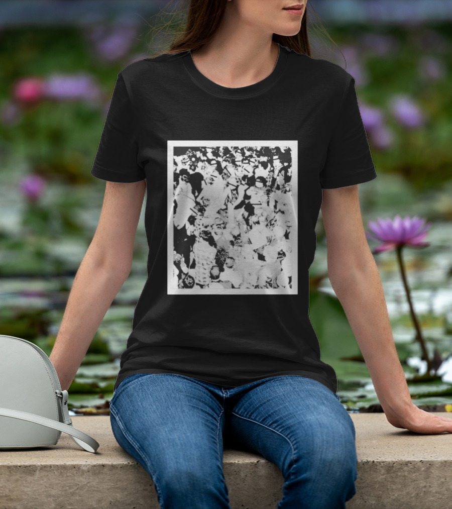 The Salt Shed Crowd Concert Gathering Black And White Photography T-Shirt