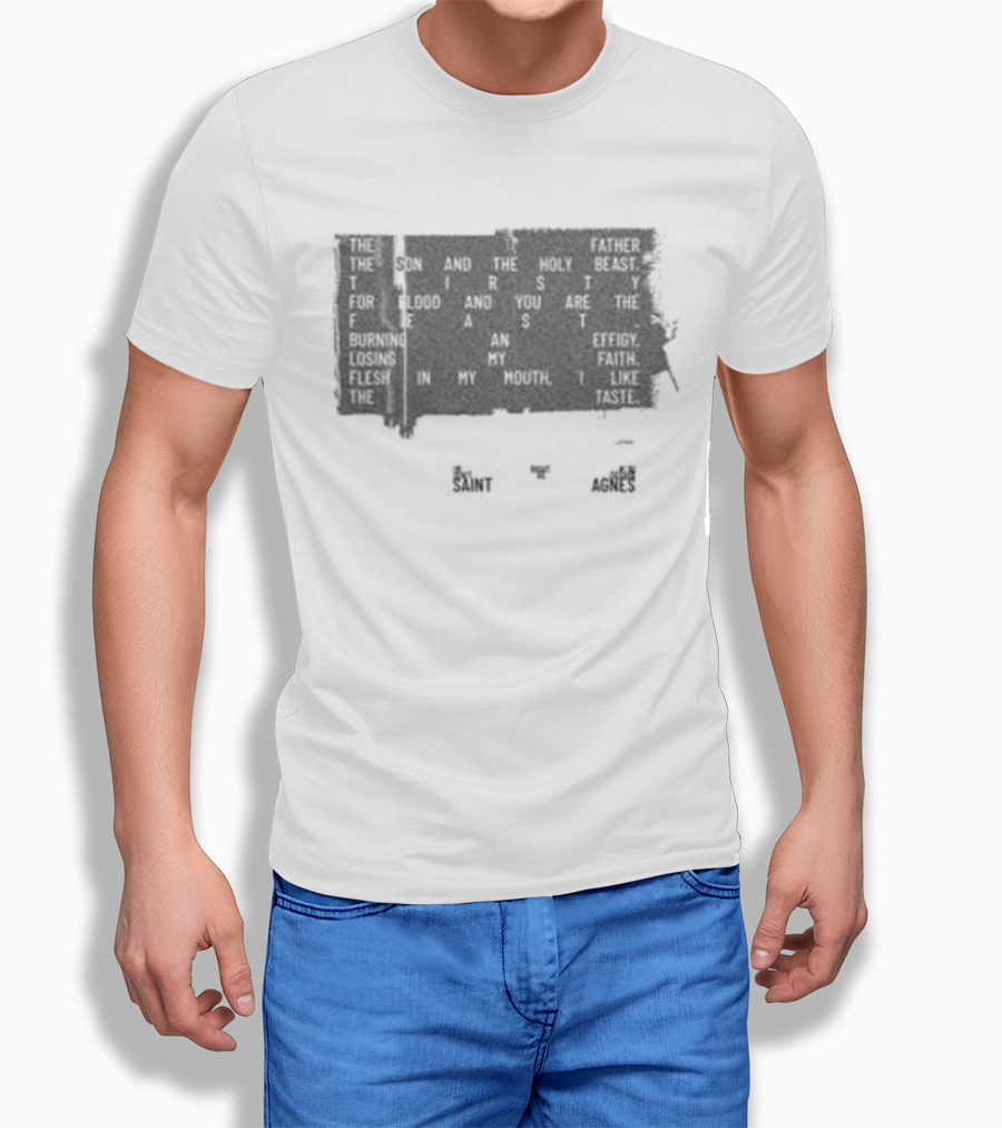 Saint Agnes My God Fearing Days Are Gone Black Tie T-Shirt