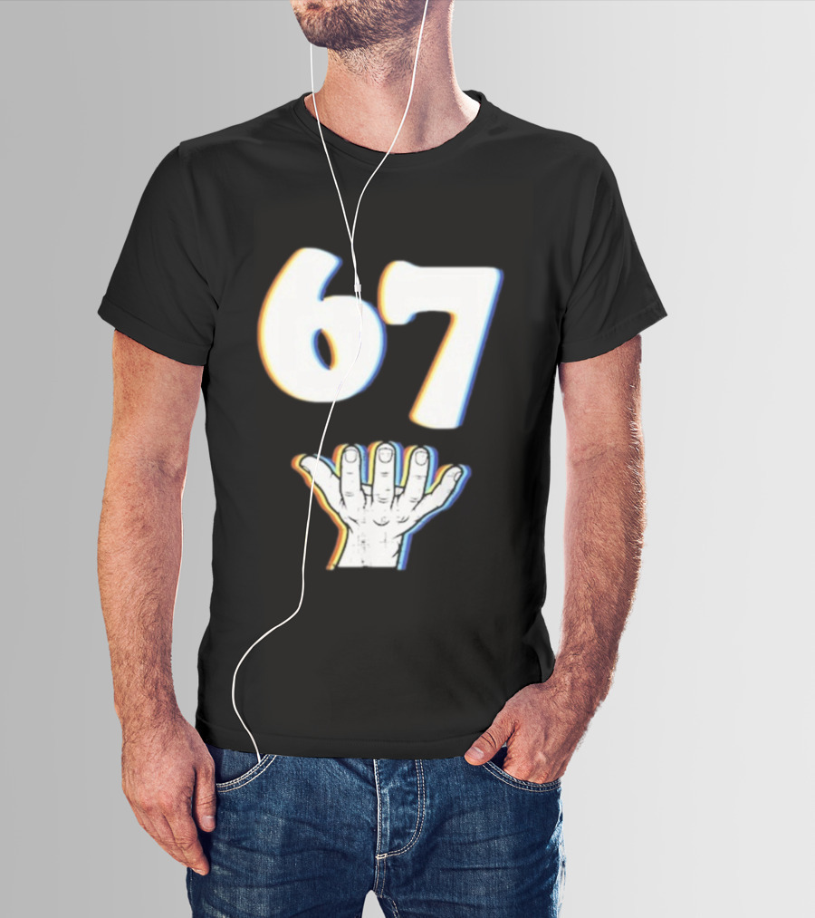67 Meme Six Seven Hand Gesture T-Shirt