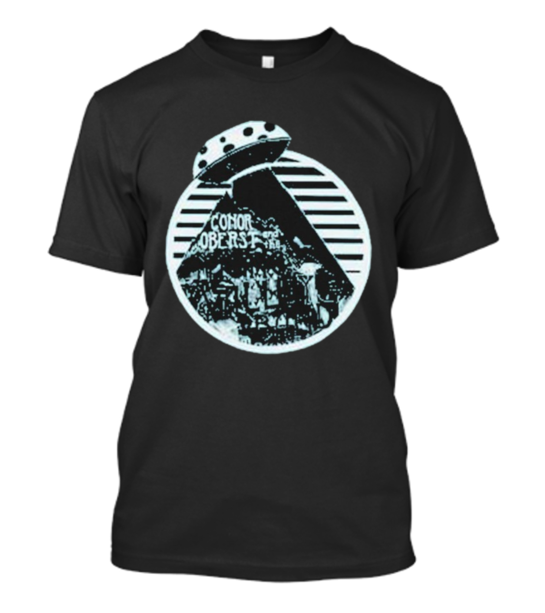 Conor Oberst Mystic Valley Band UFO Retro Alien Spaceship Circle T-Shirt