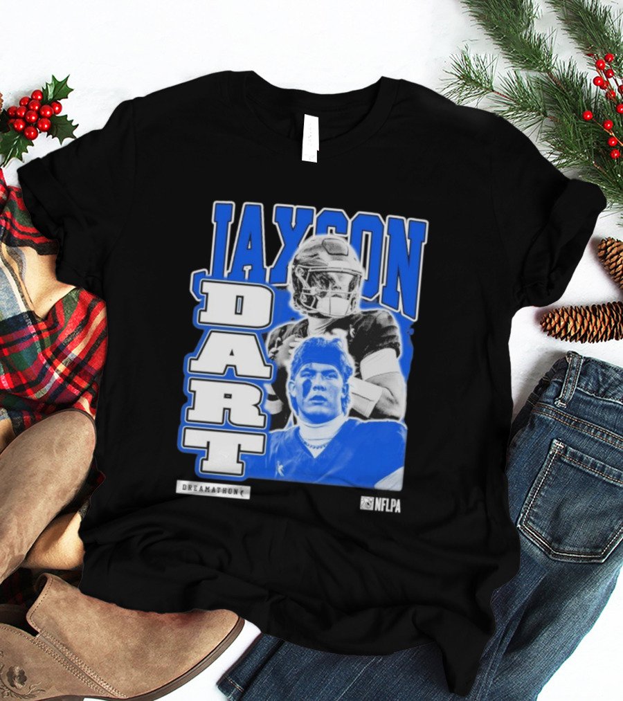 Jaxson Dart Dreamathon NFLPA Football Player Performance T-Shirt