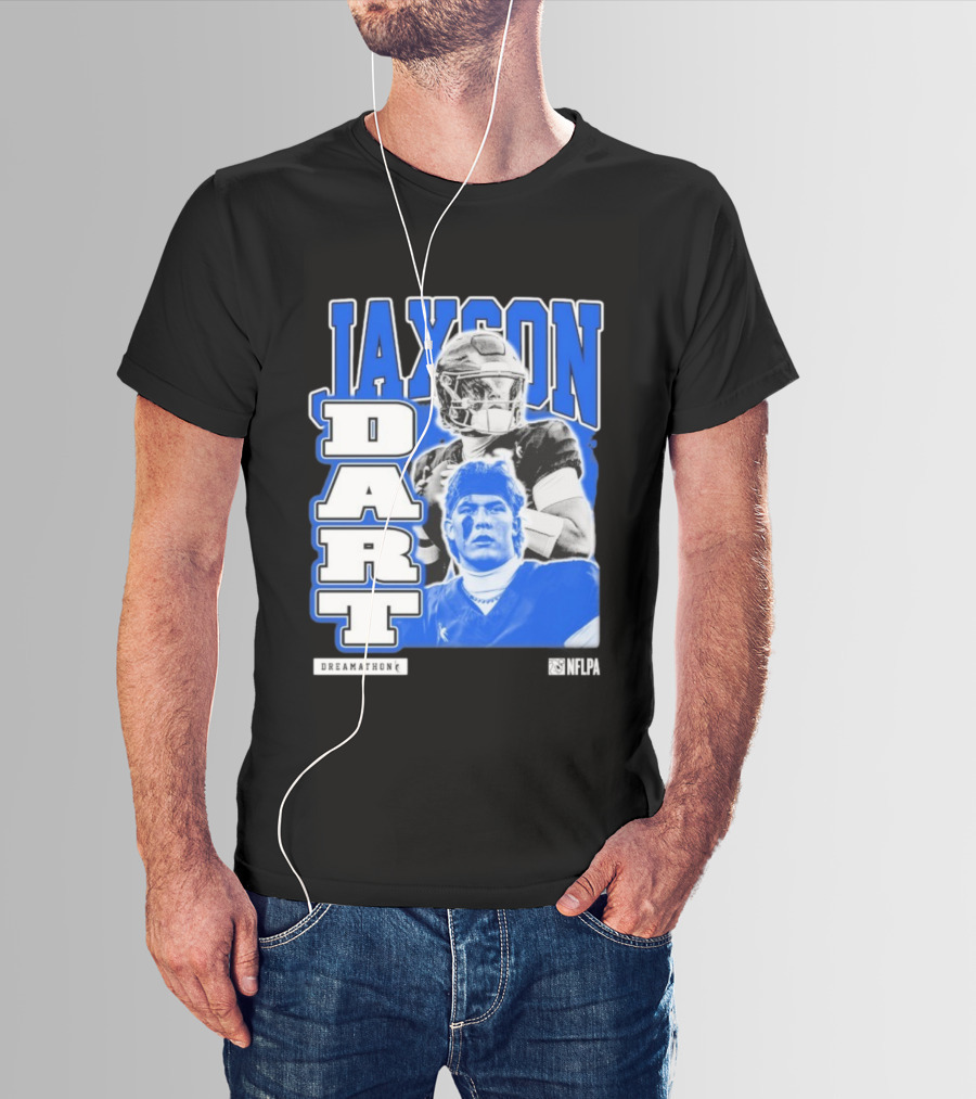 Jaxson Dart Dreamathon NFLPA Football Player Performance T-Shirt