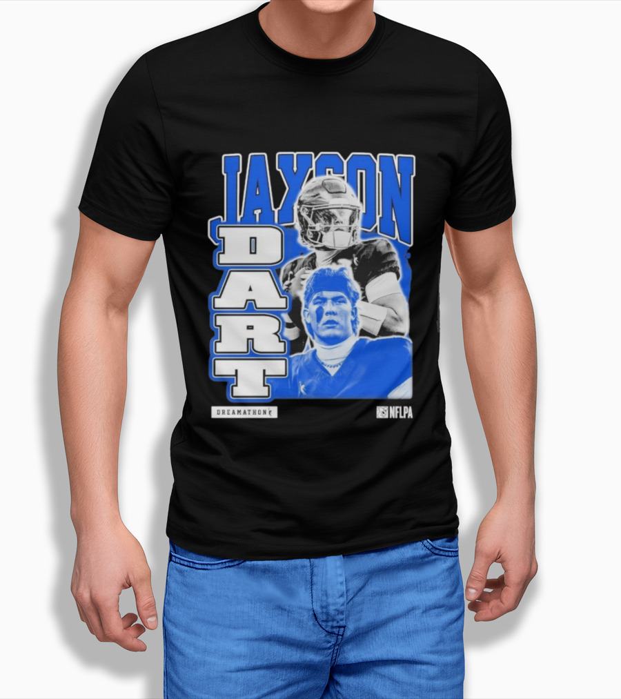 Jaxson Dart Dreamathon NFLPA Football Player Performance T-Shirt