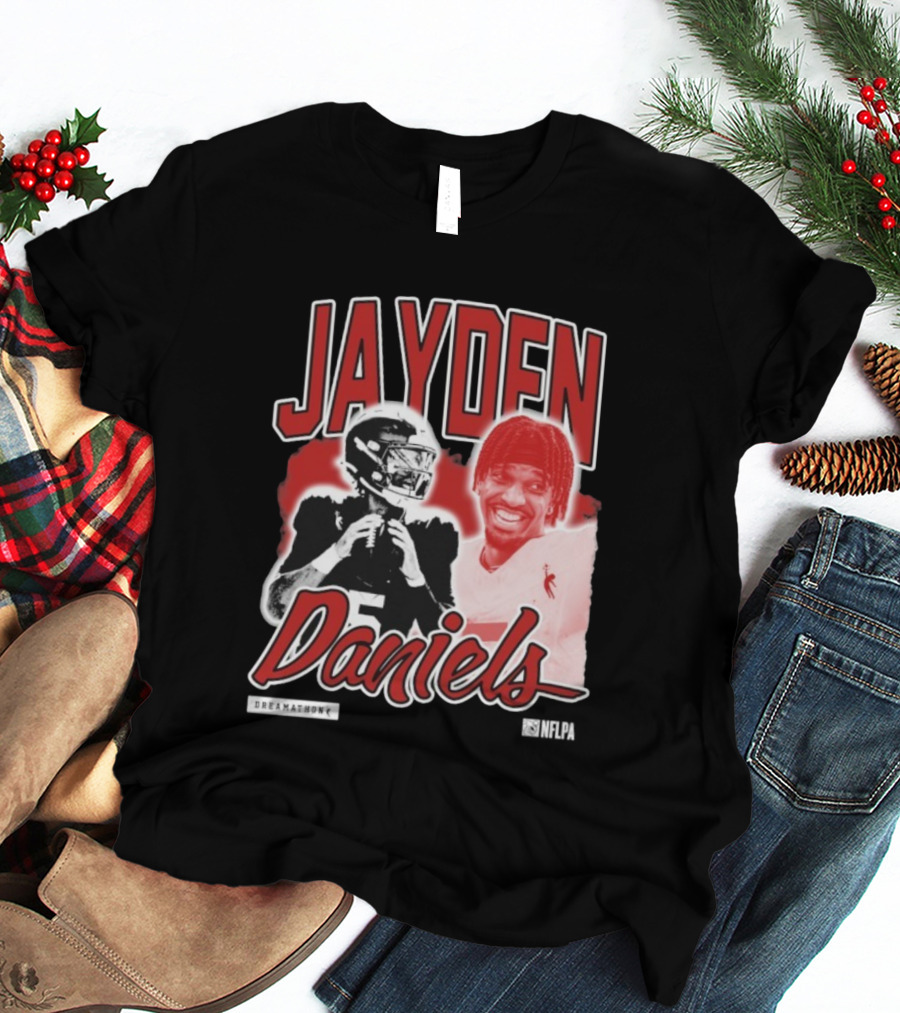 Jayden Daniels Dreamathon NFLPA Football Collaboration T-Shirt