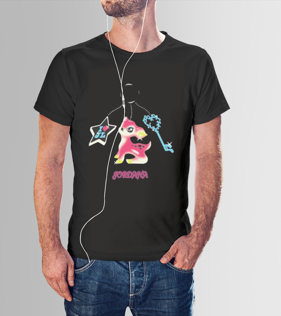 I Love JL Jordana Keychain Fawn Star Charm T-Shirt
