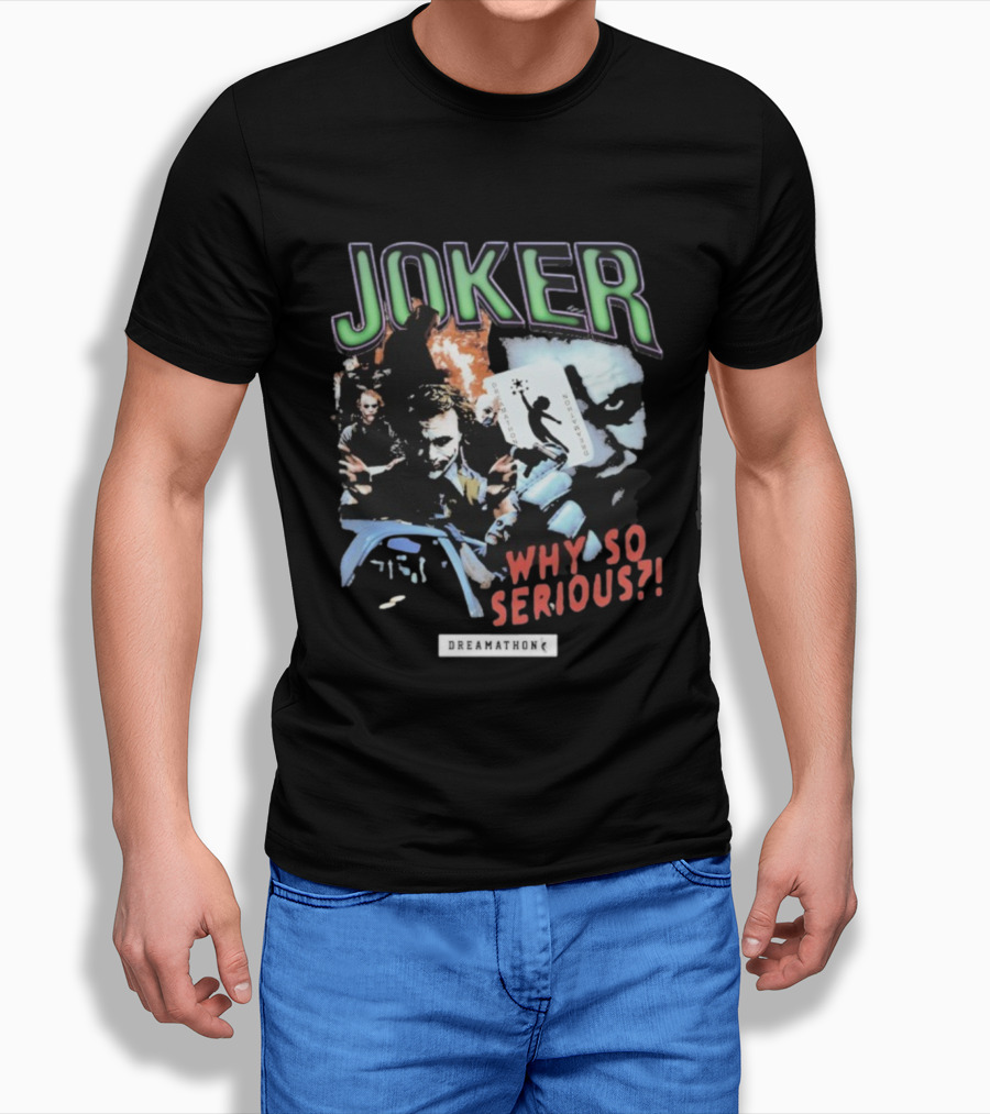 Joker Why So Serious Dreamathon Playing Card Artwork T-Shirt