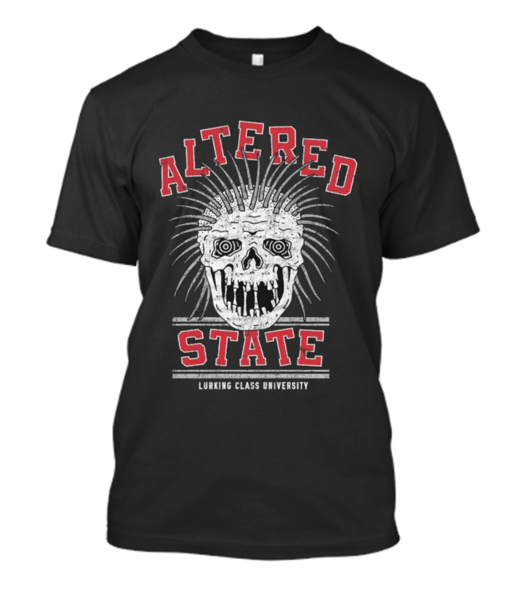 Altered State Lurking Class University Skull Design T-Shirt