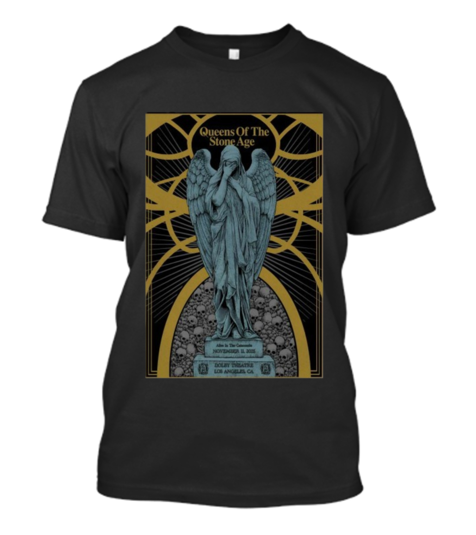 Queens Of The Stone Age Alive And Well Concert November 11 2025 Los Angeles CA Dolby Theatre Statue T-Shirt
