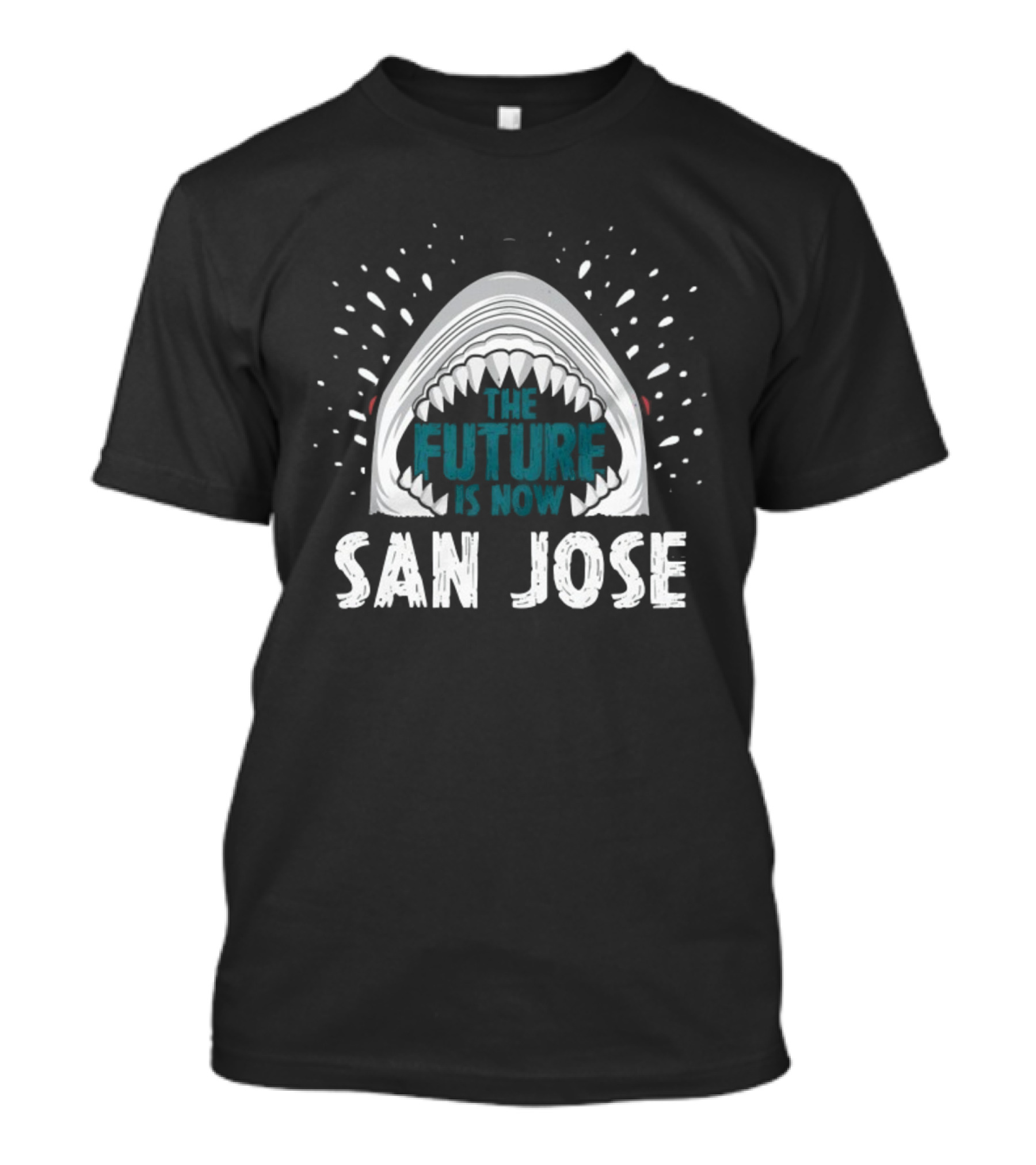 San Jose Sharks The Future Is Now Shark Teeth Graphic T-Shirt