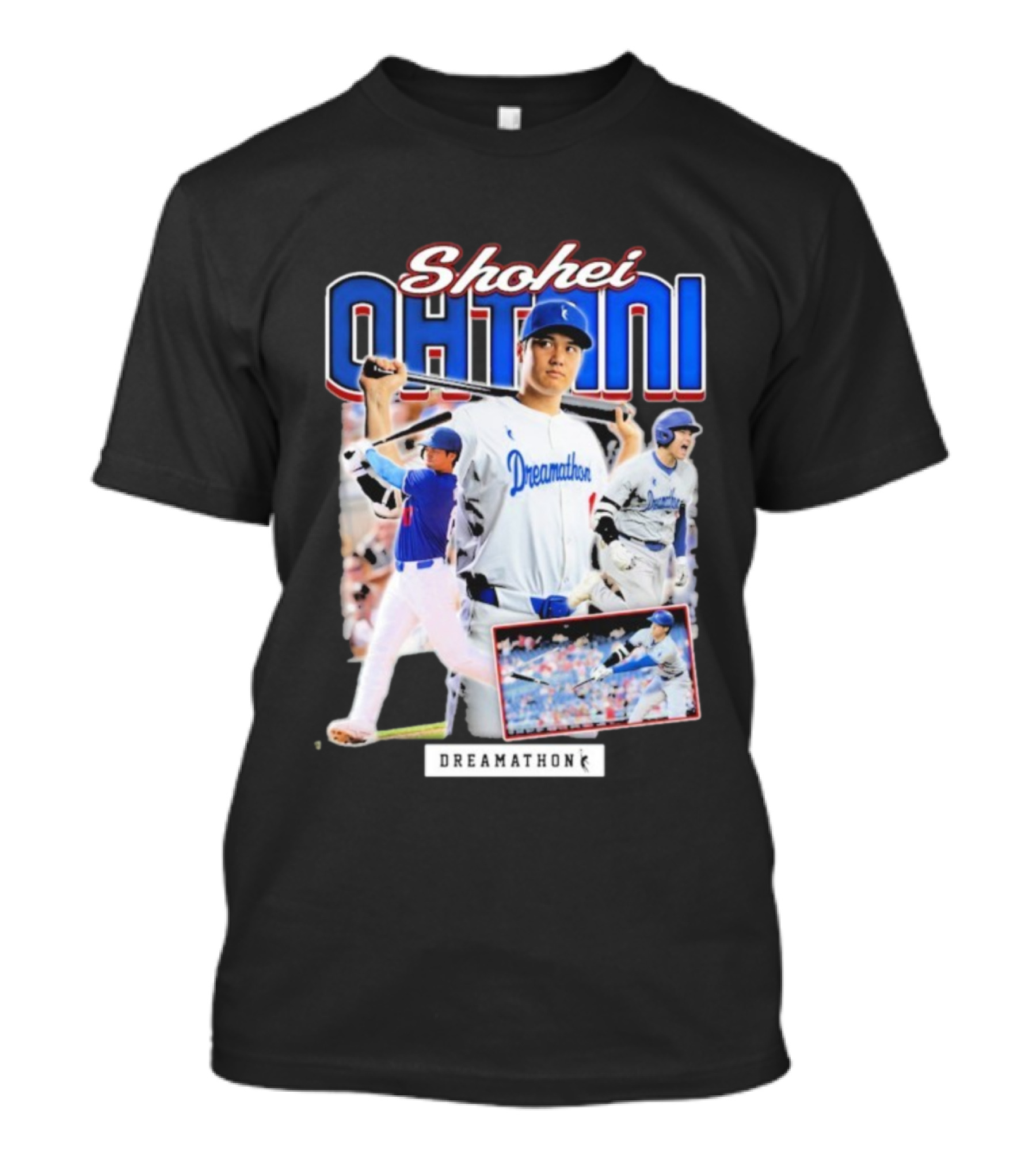 Shohei Ohtani Dreamathon Baseball Action Collage T-Shirt