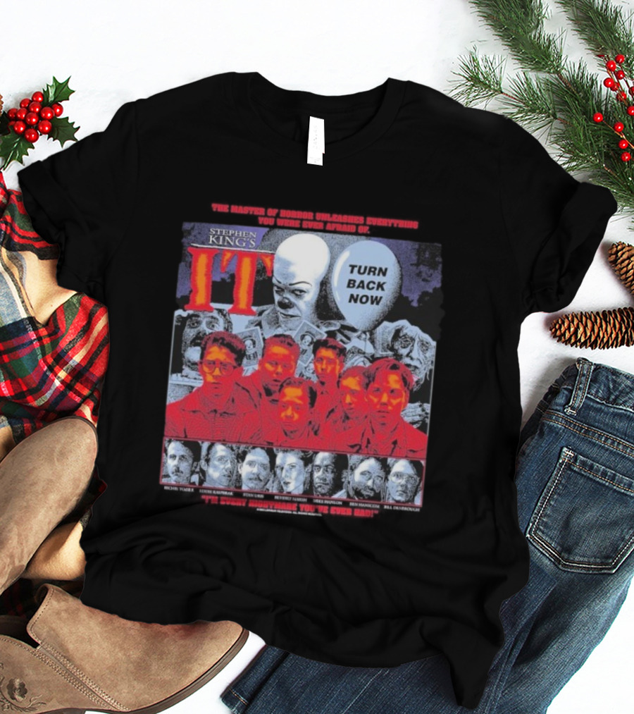 Stephen King's IT Turn Back Now The Master Of Horror Clown Nightmare T-Shirt