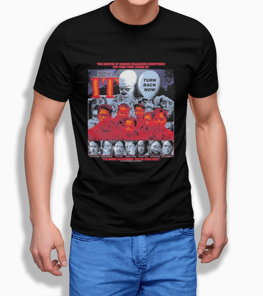 Stephen King's IT Turn Back Now The Master Of Horror Clown Nightmare T-Shirt