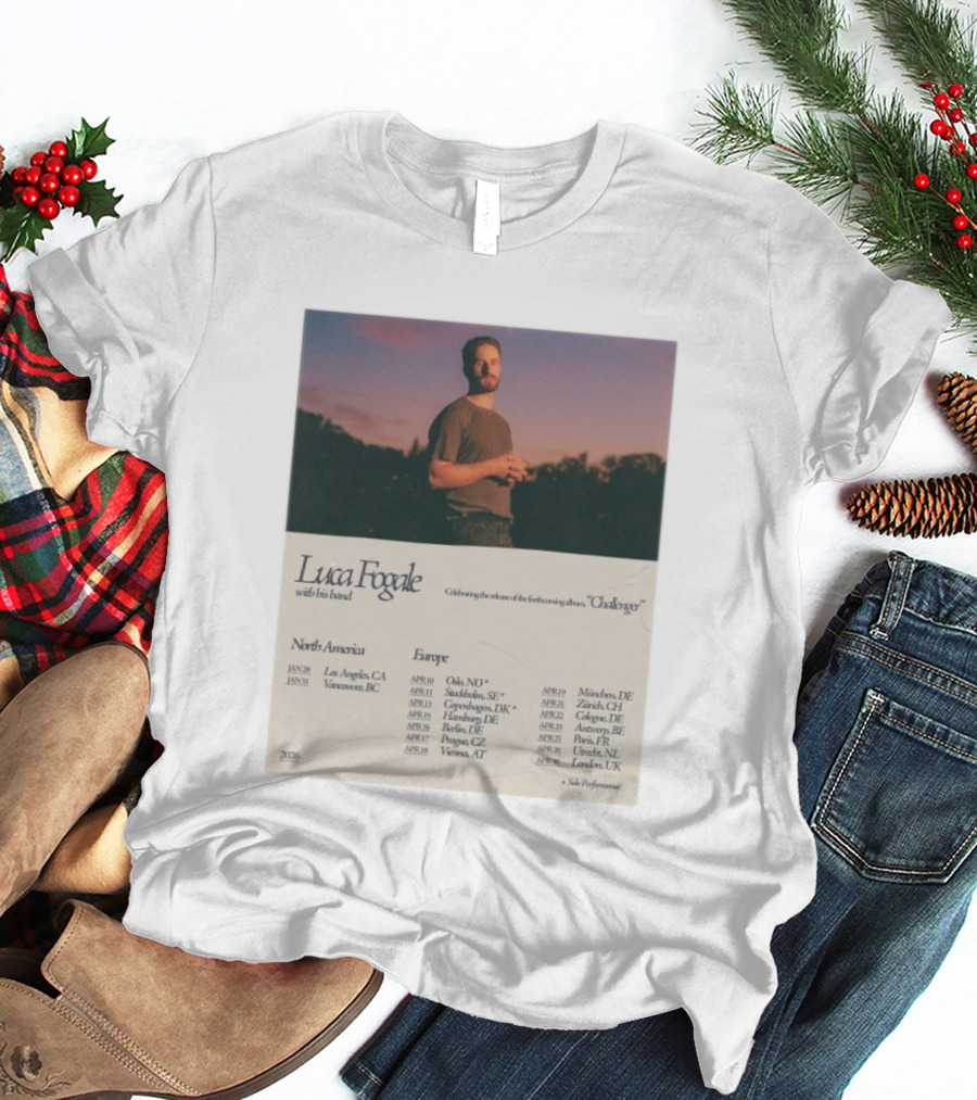 Luca Fogale North America Europe 2026 Tour Celebrating Release Forthcoming Album Chaleuravec Dates Locations T-Shirt