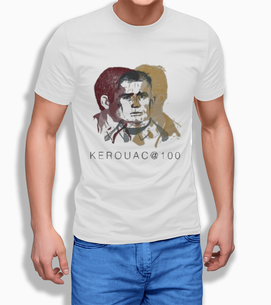 Kerouac @100 Profiles Literary Icon Centennial Tribute T-Shirt