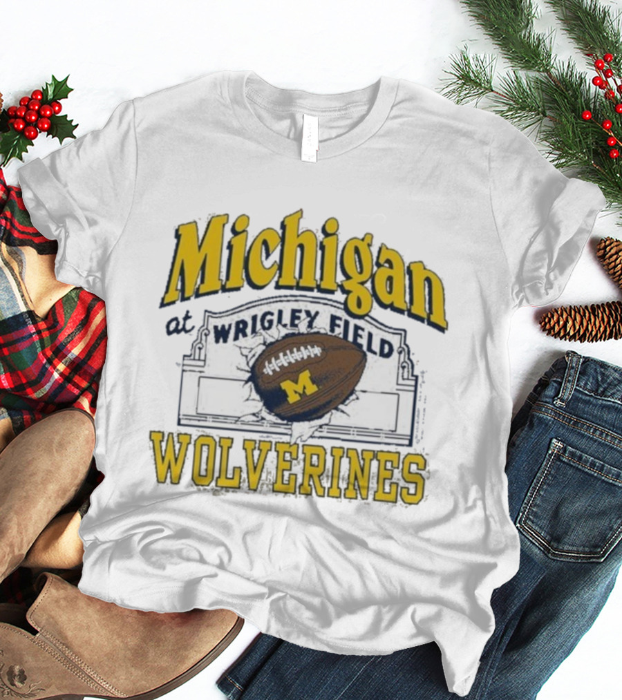 Michigan Wolverines At Wrigley Field Football Event T-Shirt