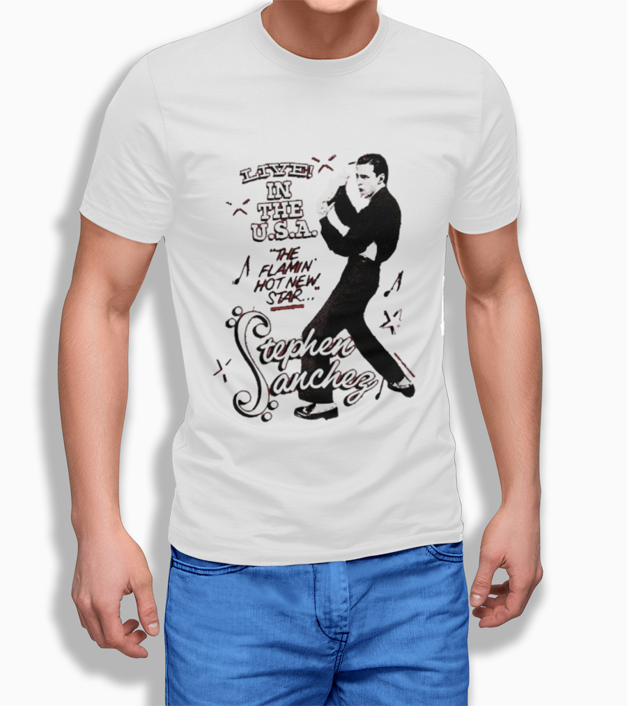 Stephen Sanchez Live In The USA Flamin’ Hot Star Retro Style T-Shirt