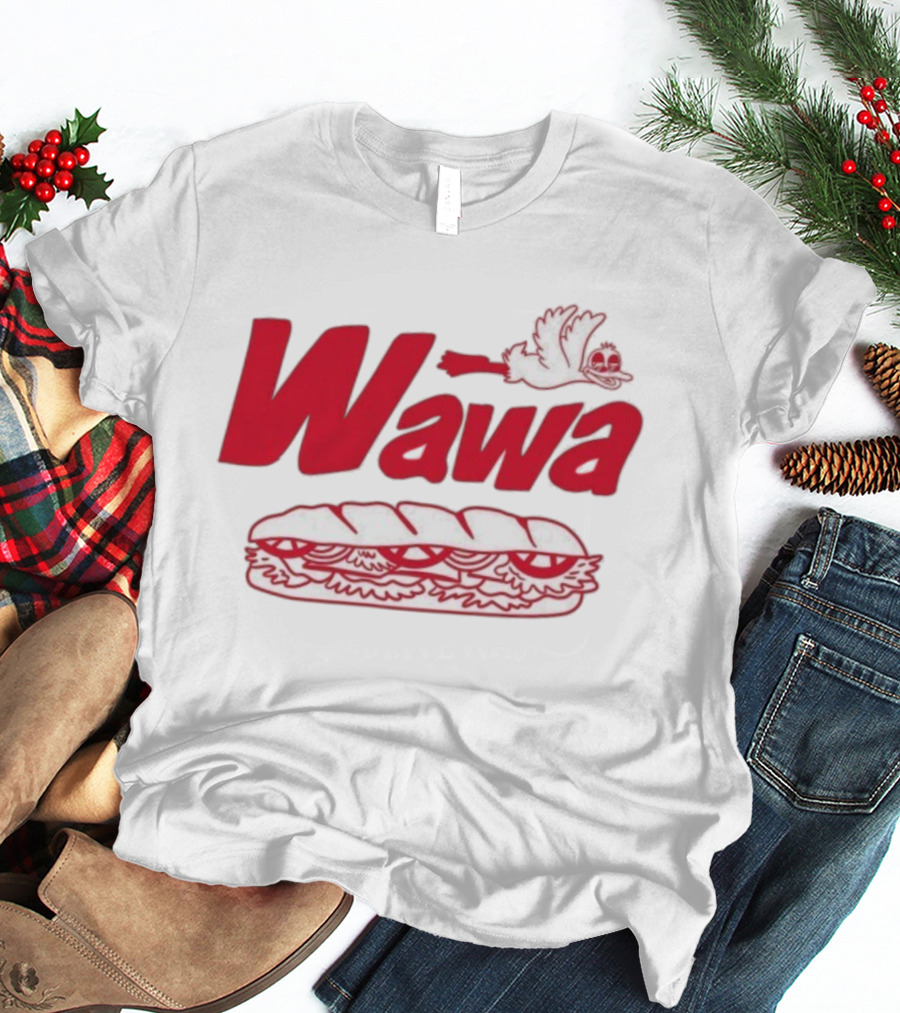 Wawa Bread Peace Bird Submarine Sandwich Flying Goose T-Shirt