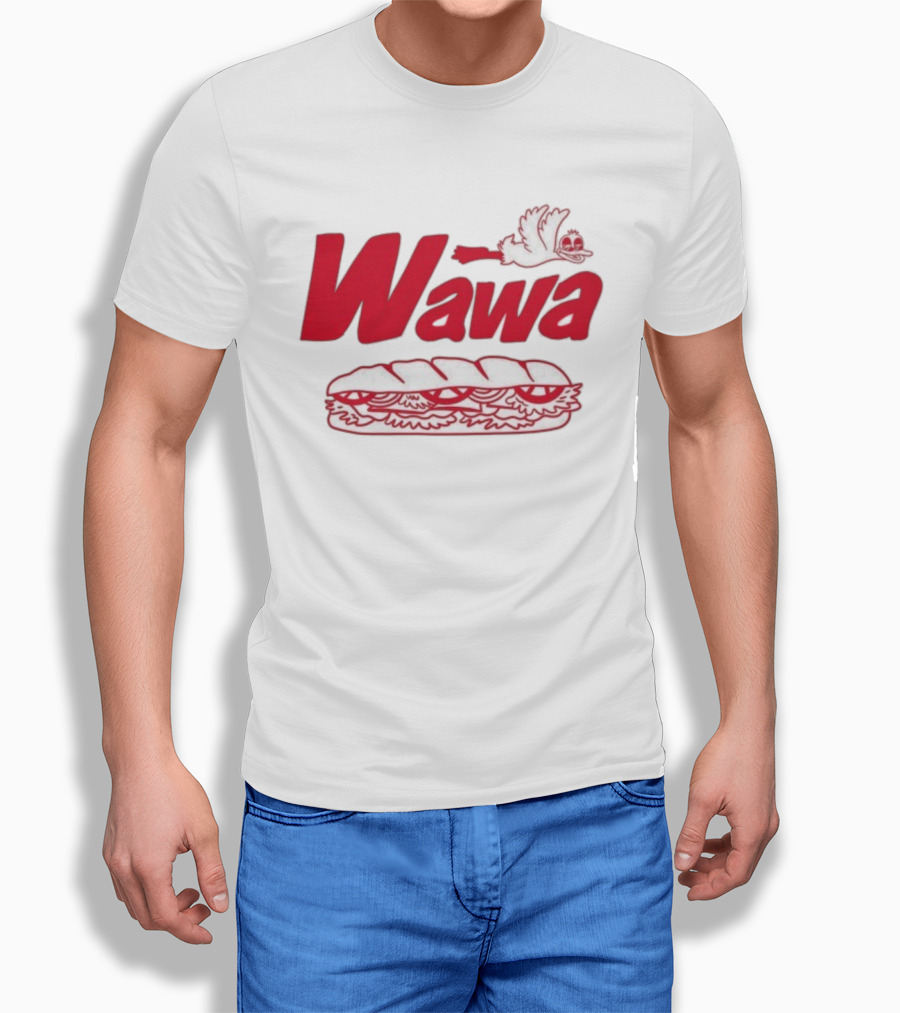 Wawa Bread Peace Bird Submarine Sandwich Flying Goose T-Shirt