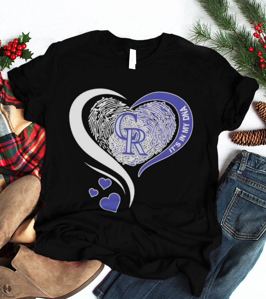 Colorado Rockies CR Heart It's In My DNA T-Shirt