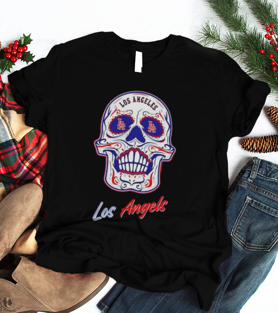 Los Angeles Angels Sugar Skull LA Baseball T-Shirt