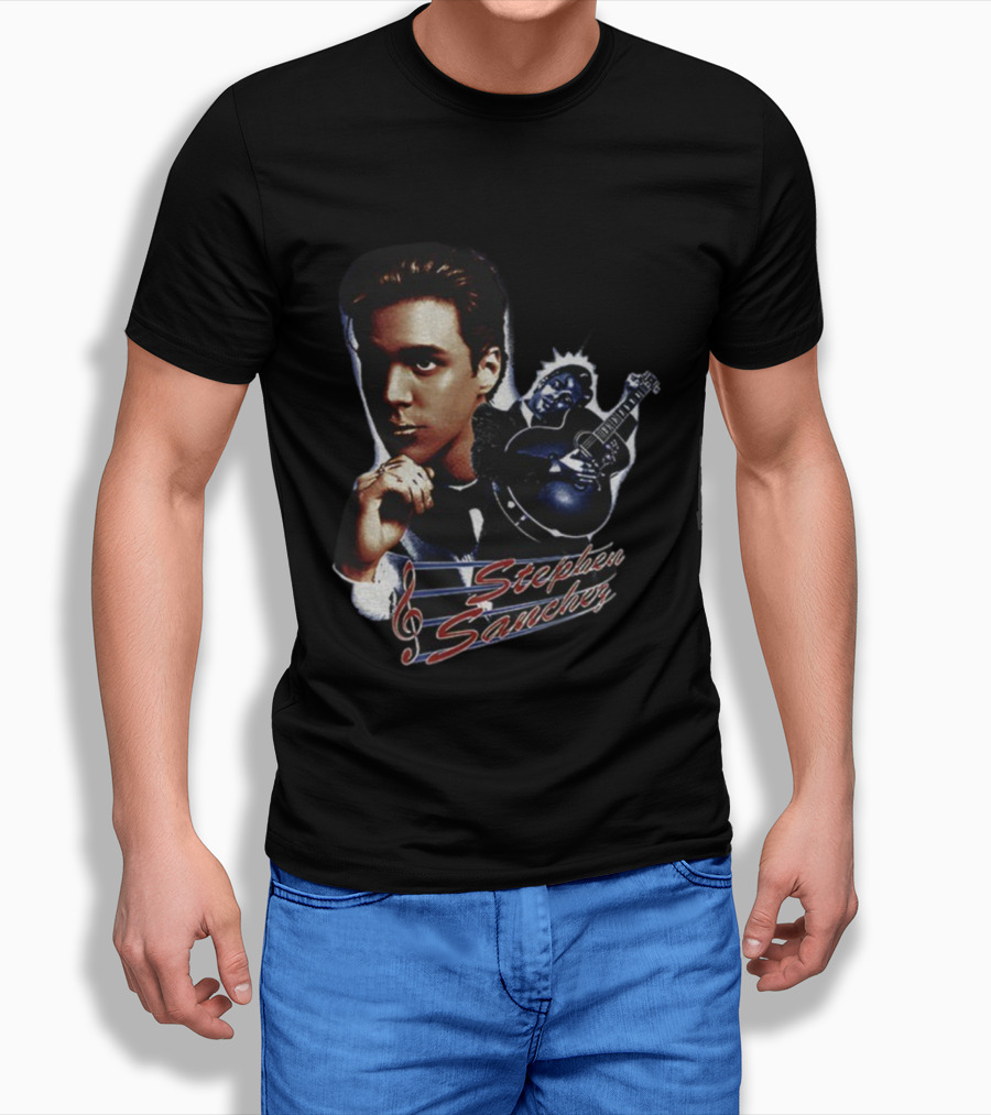 Stephen Sanchez Music Icon With Guitar Imagery T-Shirt