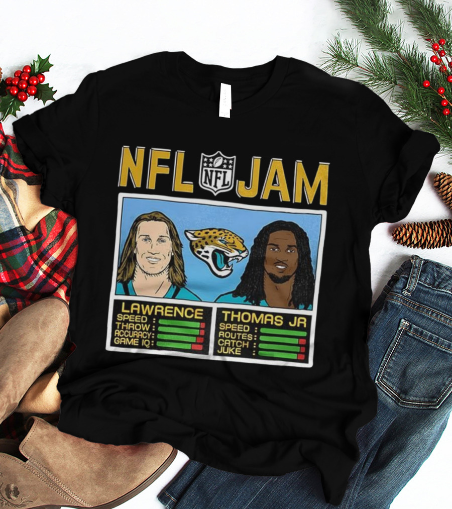 Trevor Lawrence Brian Thomas Jr Jacksonville Jaguars NFL Jam Classic Video Game T-Shirt