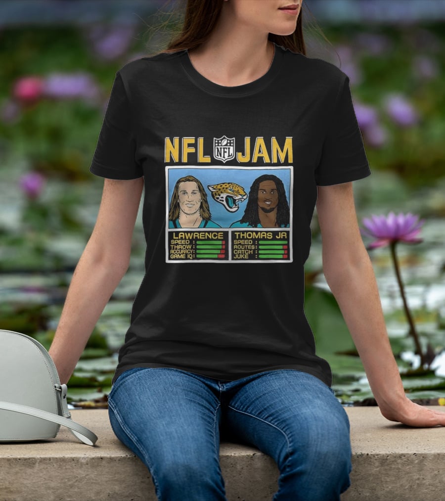 Trevor Lawrence Brian Thomas Jr Jacksonville Jaguars NFL Jam Classic Video Game T-Shirt