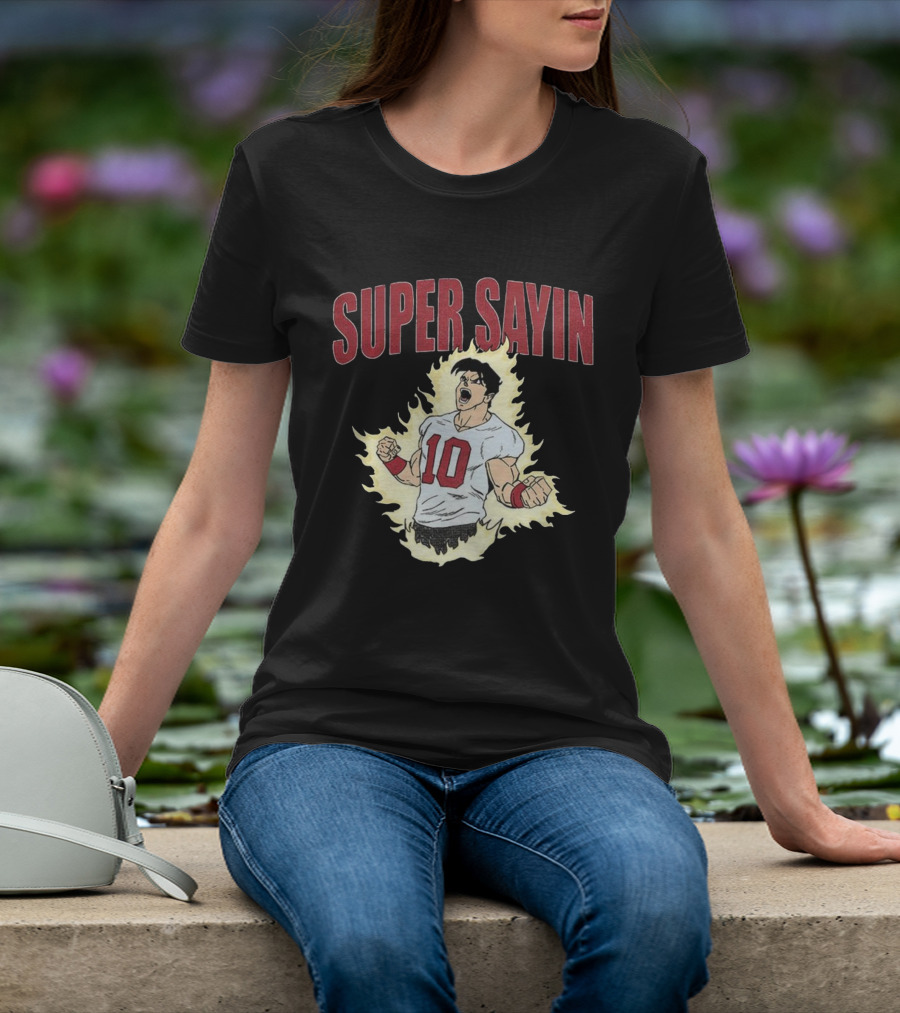 Super Sayin Player Number 10 Cartoon Anime Style T-Shirt