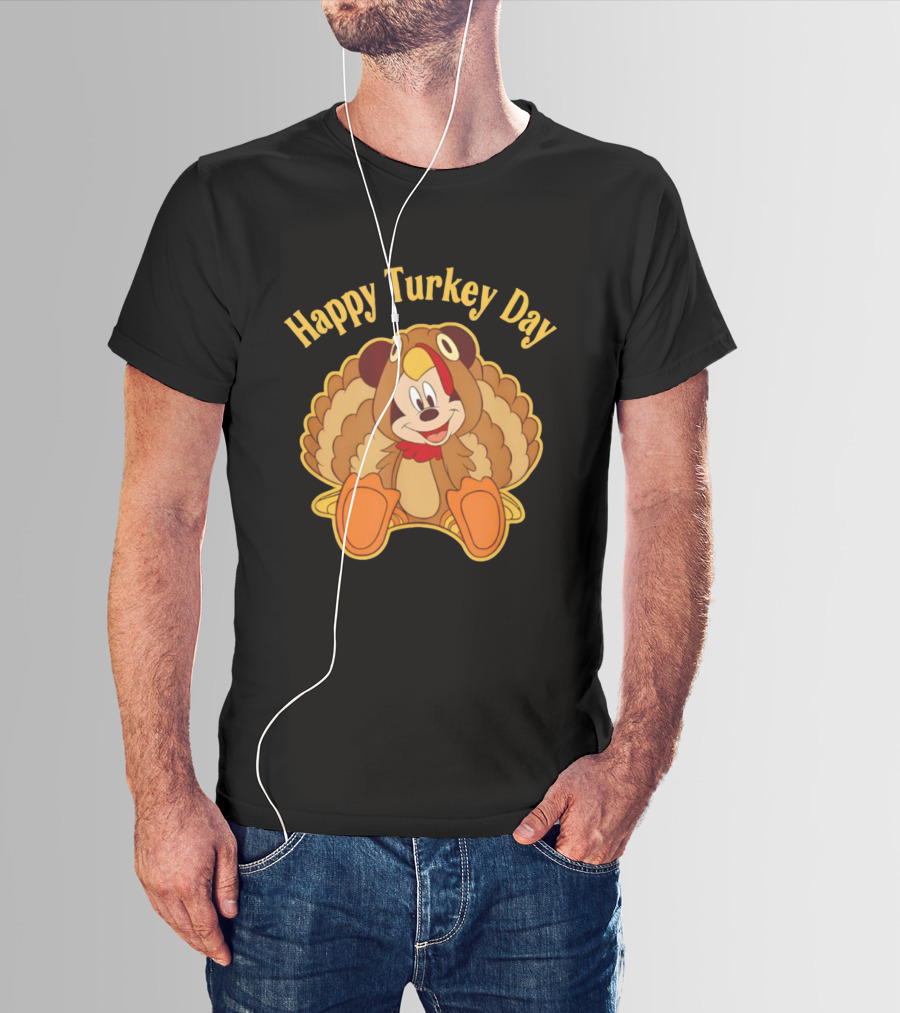 Disney Mickey Thanksgiving Happy Turkey Day T-Shirt