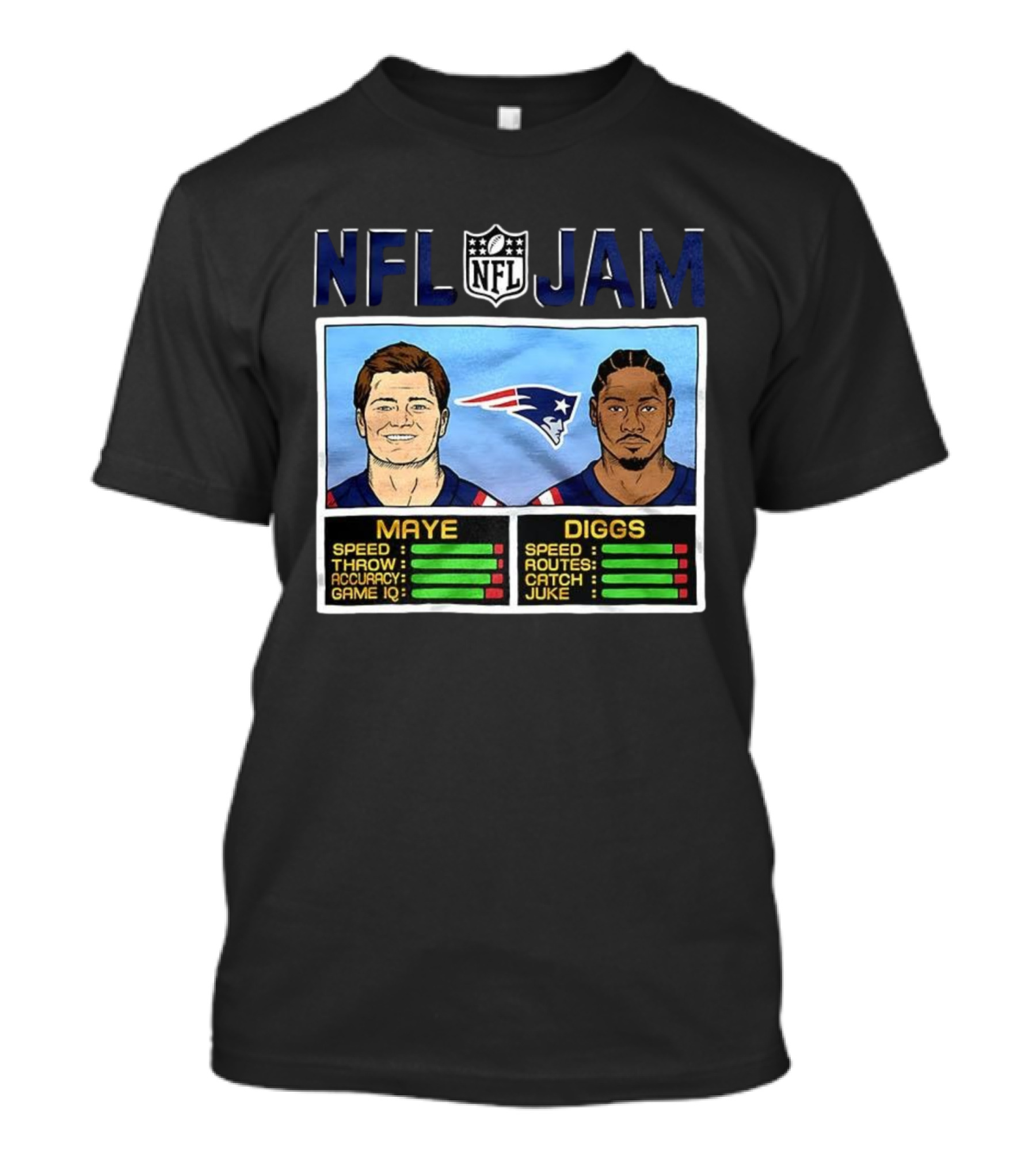 NFL Jam Maye Diggs New England Patriots Video Game Classic T-Shirt