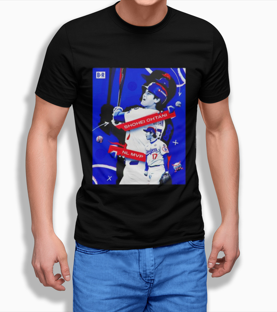Shohei Ohtani Number 17 NL MVP Dodgers Theme T-Shirt