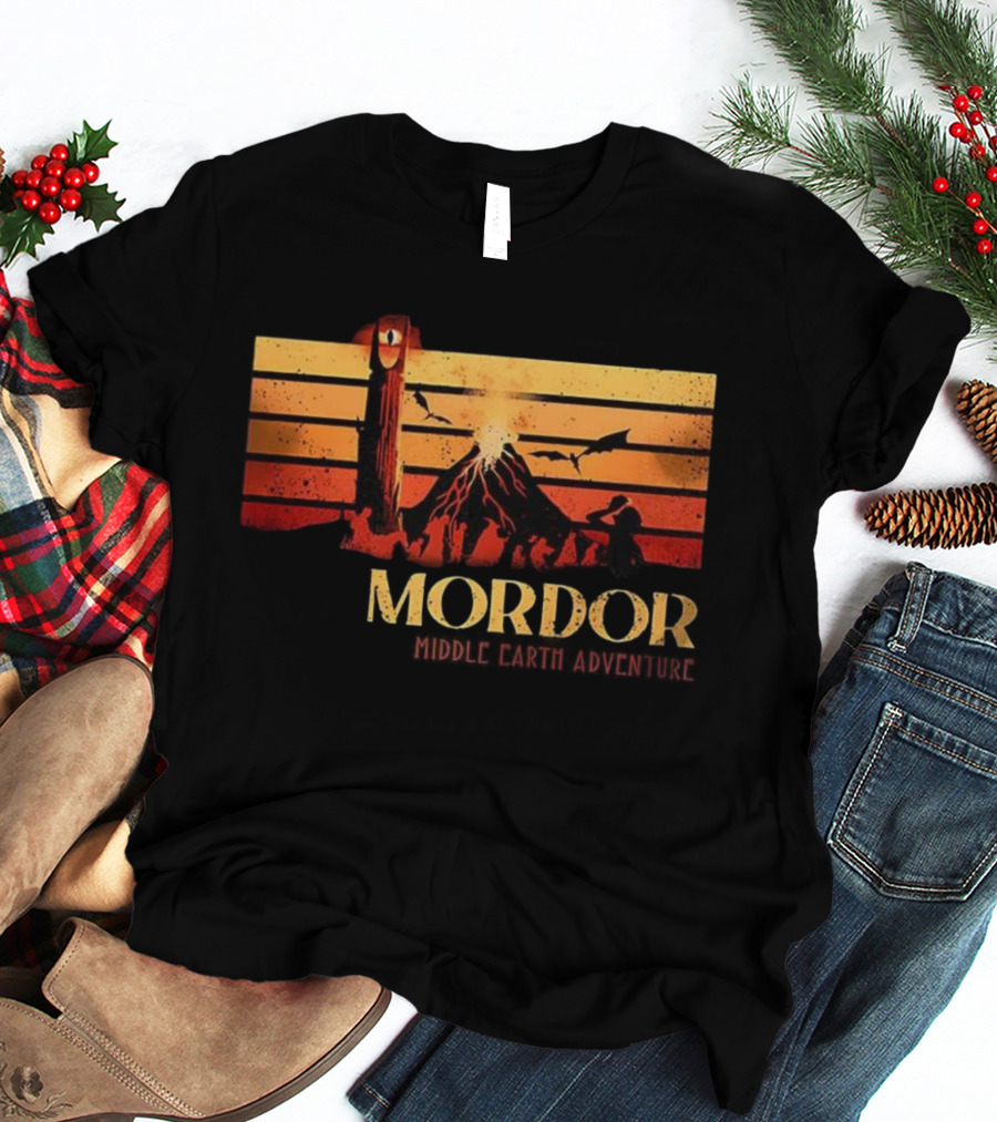 Mordor Dark Lord Sauron Middle Earth Adventure Vintage T-Shirt