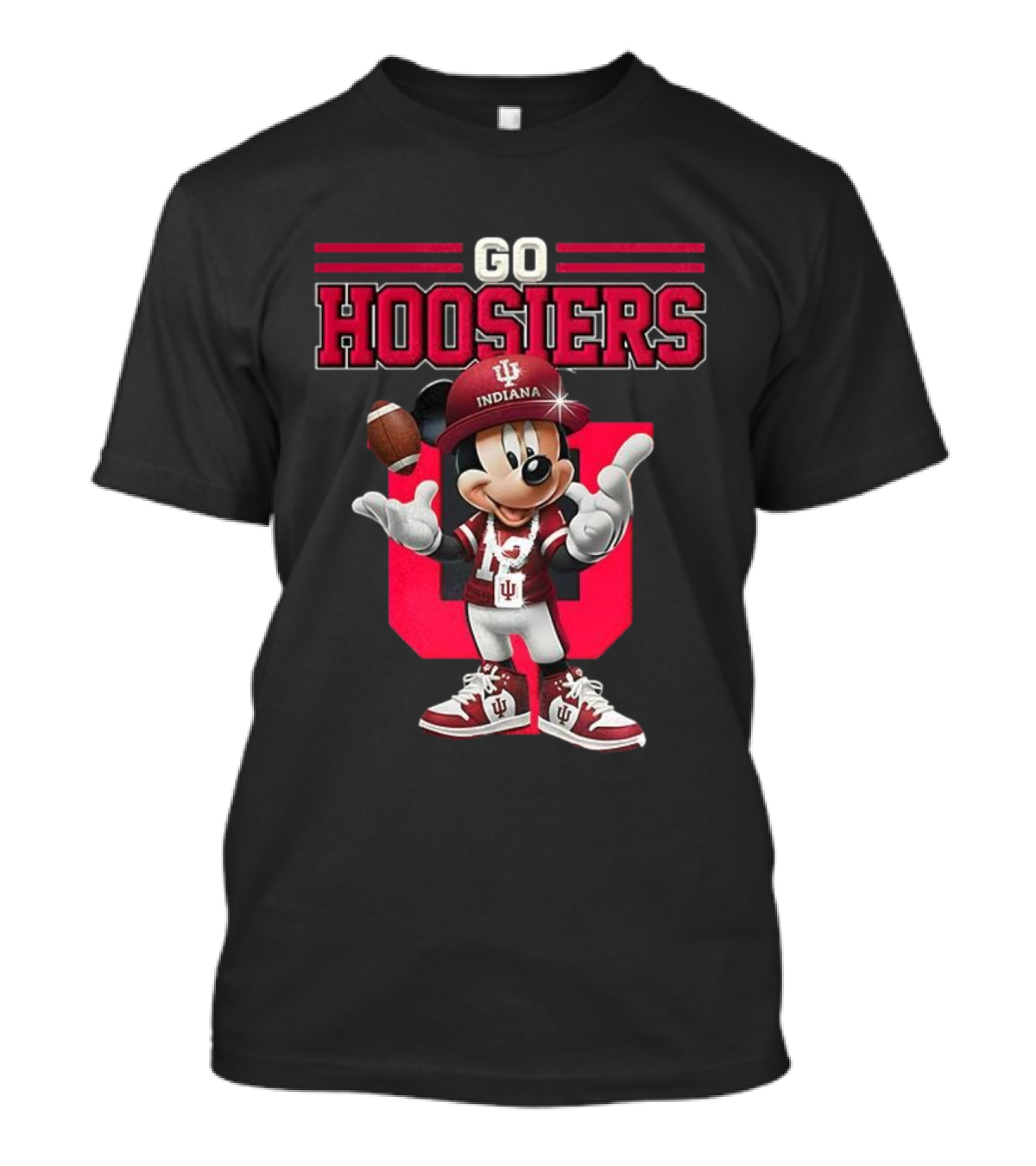 Mickey Mouse Indiana Hoosiers Football Go Hoosiers T-Shirt