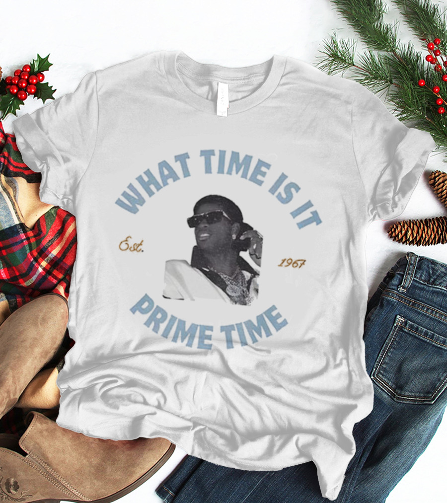 Deion Sanders Coach Prime What Time Is It Prime Time T-Shirt