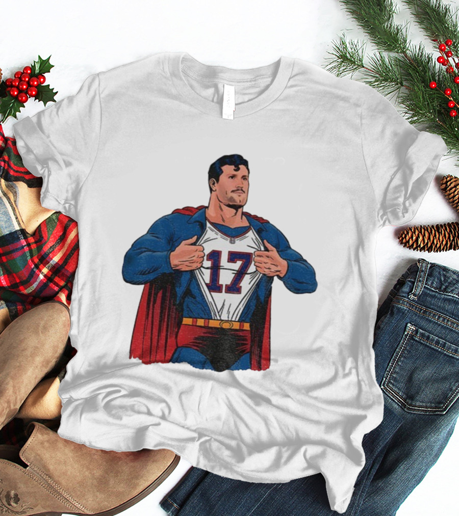 Josh Allen Superhero 17 Buffalo Bills NFL MVP Cartoon T-Shirt