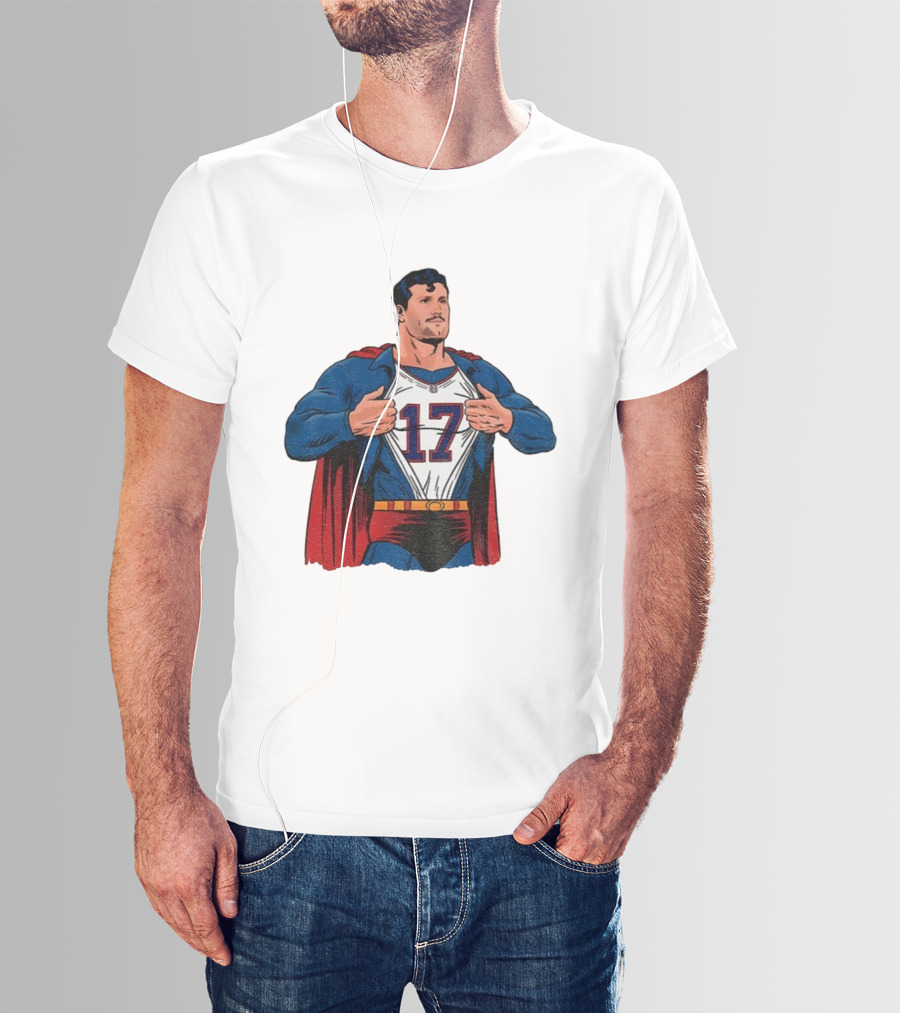 Josh Allen Superhero 17 Buffalo Bills NFL MVP Cartoon T-Shirt