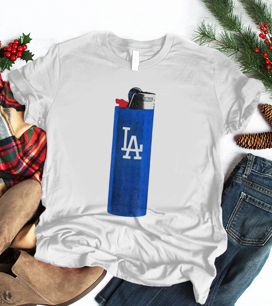 Los Angeles Dodgers MLB Baseball LA Blue Lighter T-Shirt