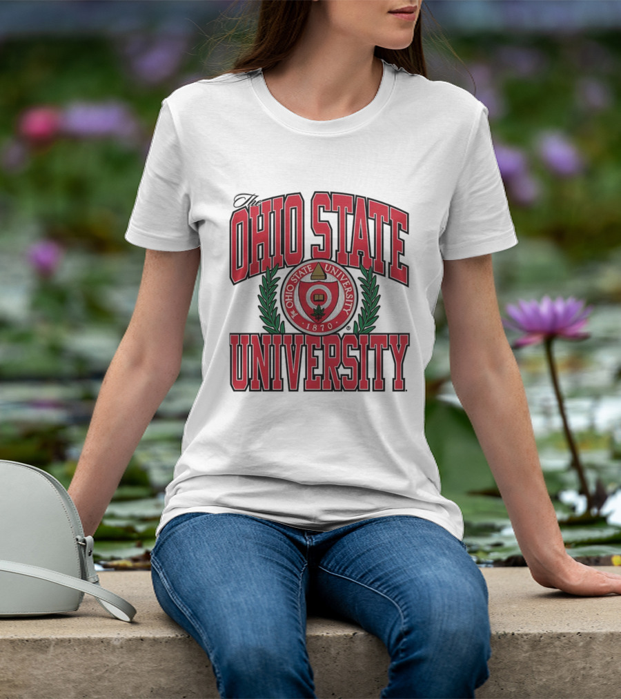 The Ohio State University 1870 Seal With Laurel Leaves T-Shirt