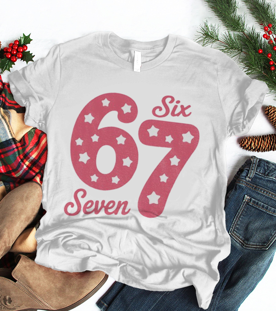 Six Seven 67 Pink Stars T-Shirt