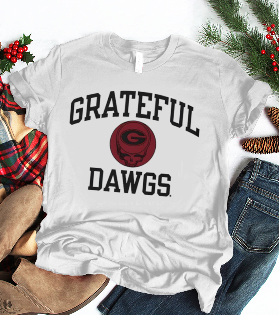 University Of Georgia Grateful Dead Dawgs Skull Logo T-Shirt