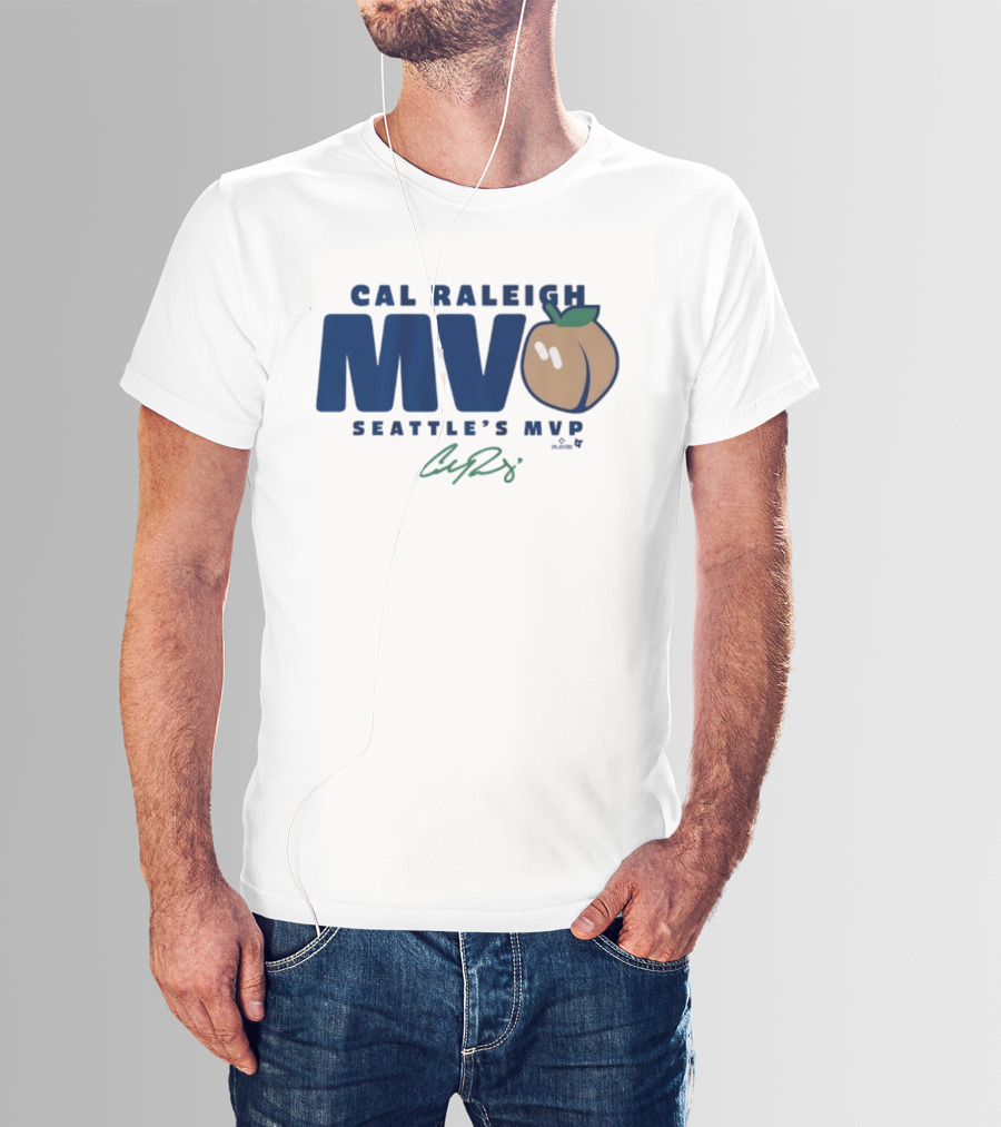 Cal Raleigh Seattle's MVP Signature Peach MVPeach T-Shirt
