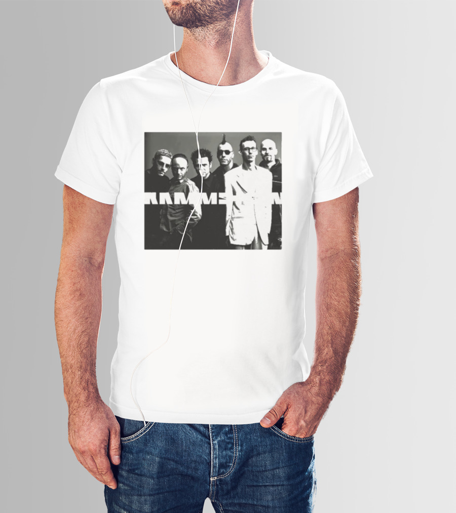 Rammstein Band Mutter Album Black White Group Photo Tee T-Shirt