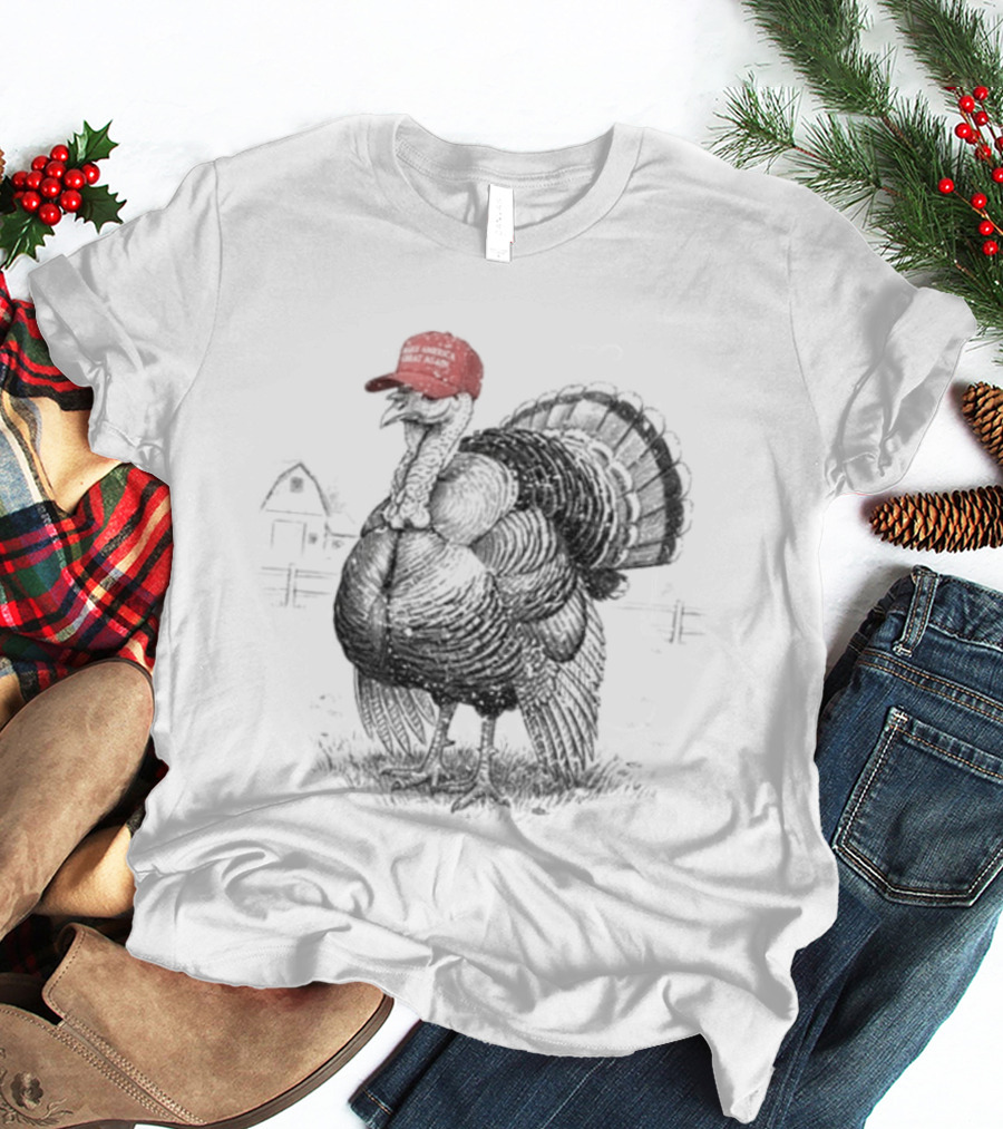 Turkey MAGA Hat Make Thanksgiving Great Again Trump Thanksgiving T-Shirt