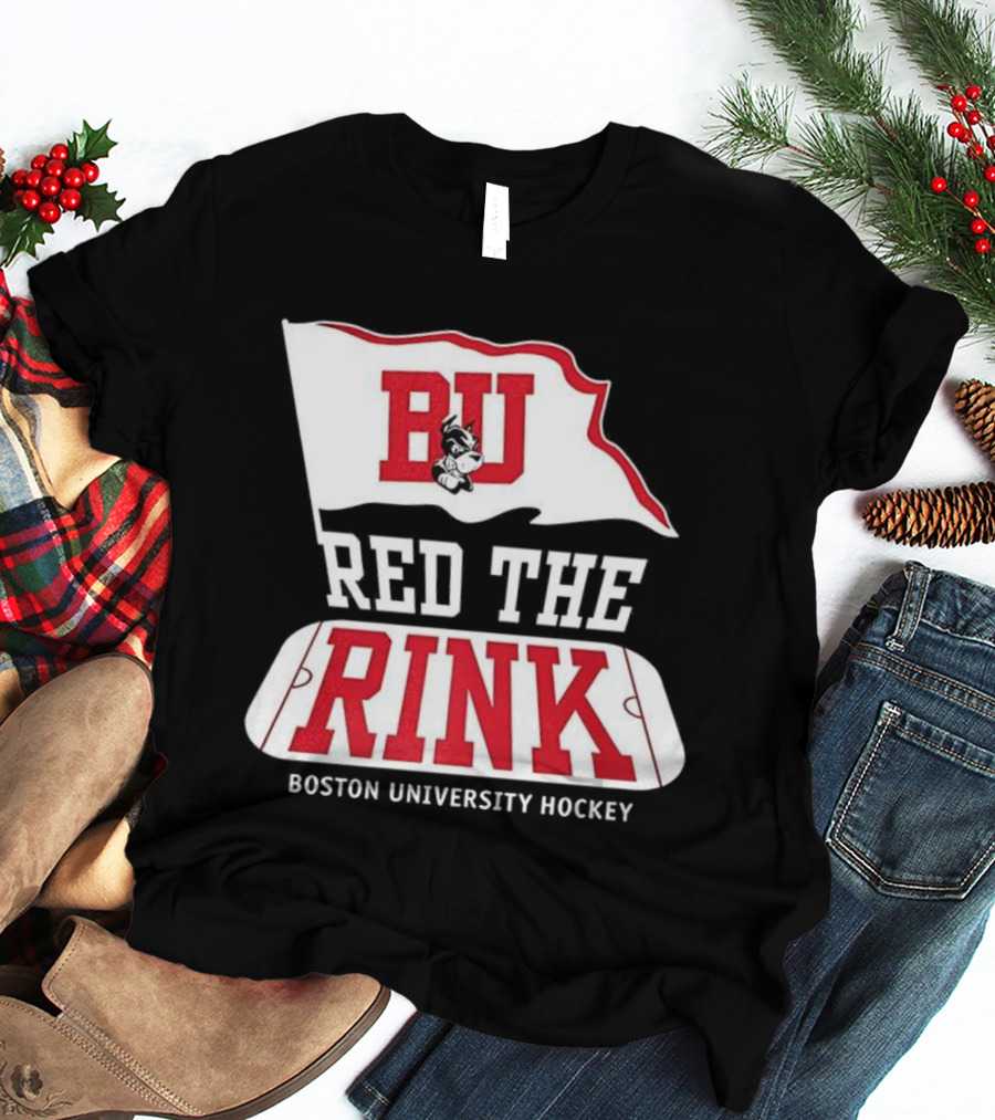Boston University Hockey BU Red The Rink Event T-Shirt