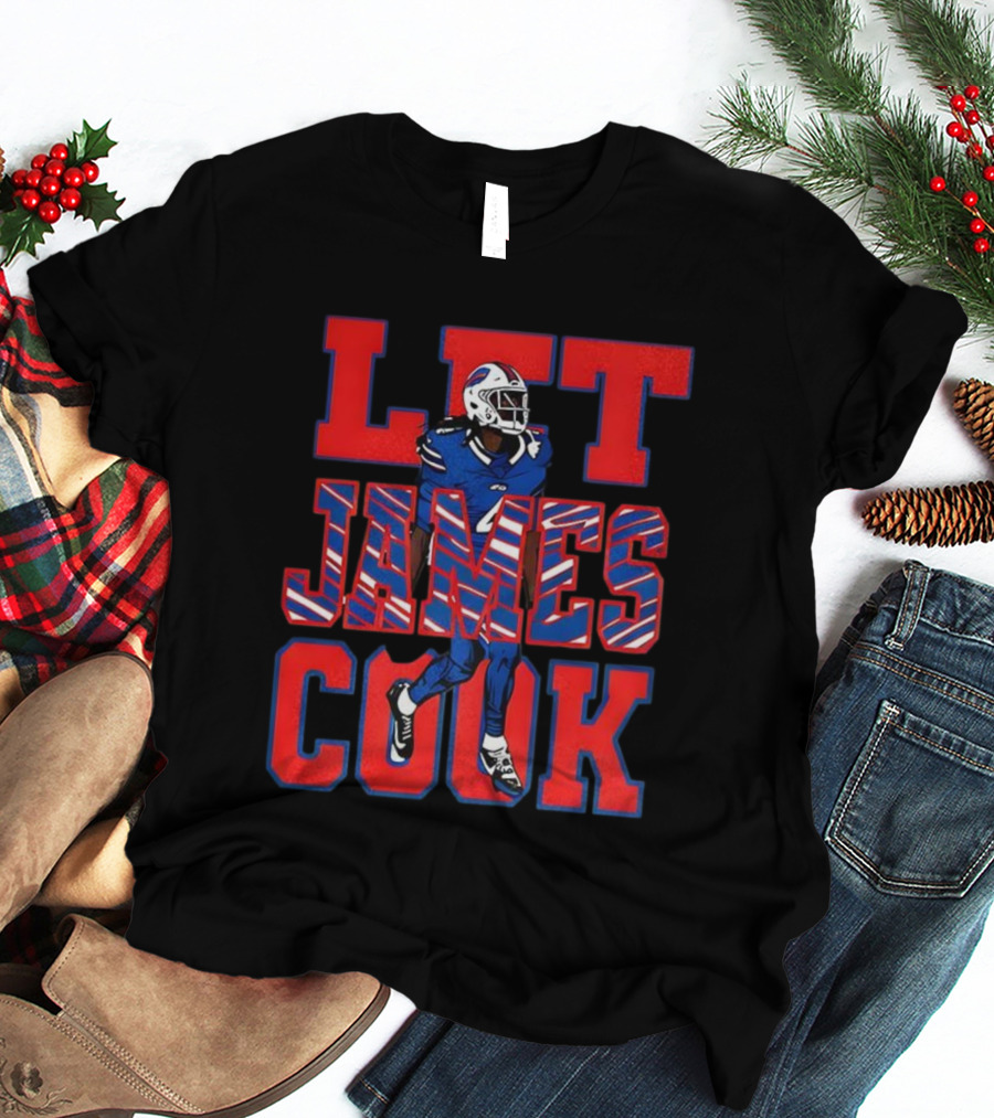 Buffalo Bills Let James Cook Football Player Artwork T-Shirt